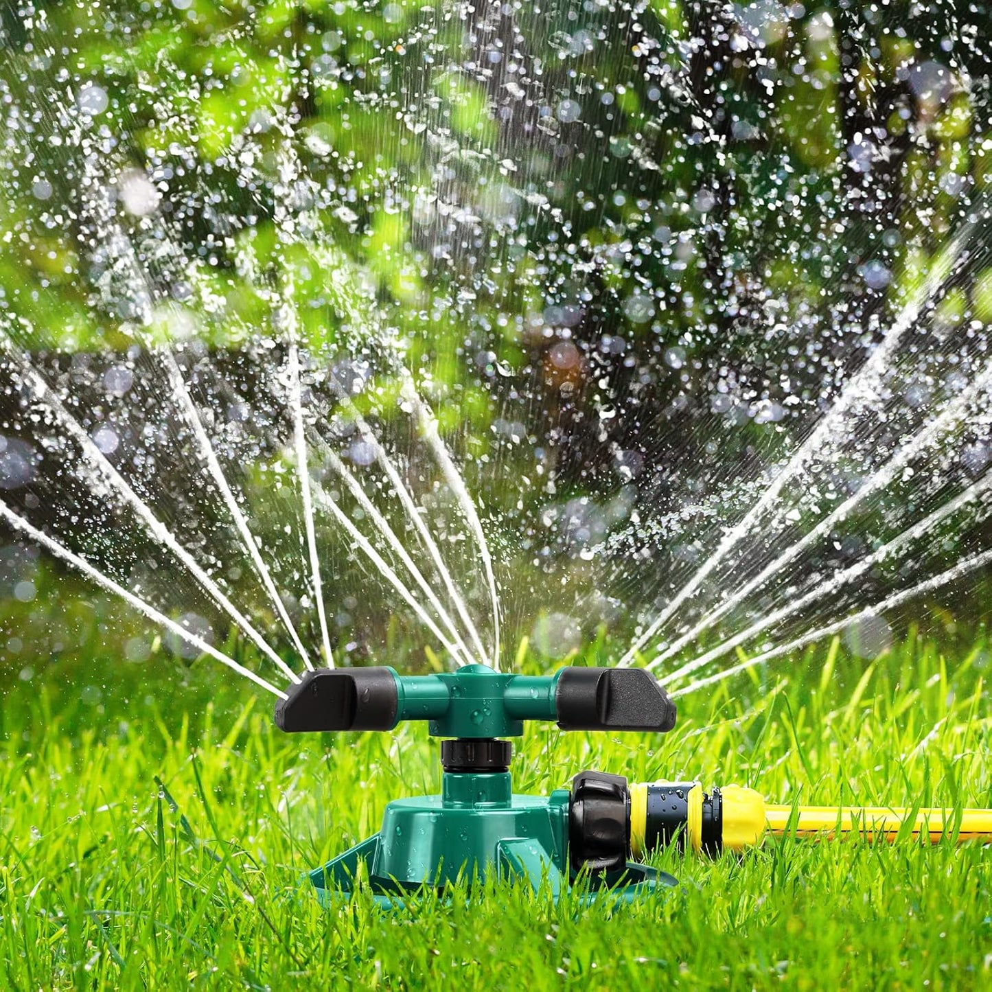 360 Degree Rotating Durable 3 Arms Adjustable Water Sprinkler Gardening