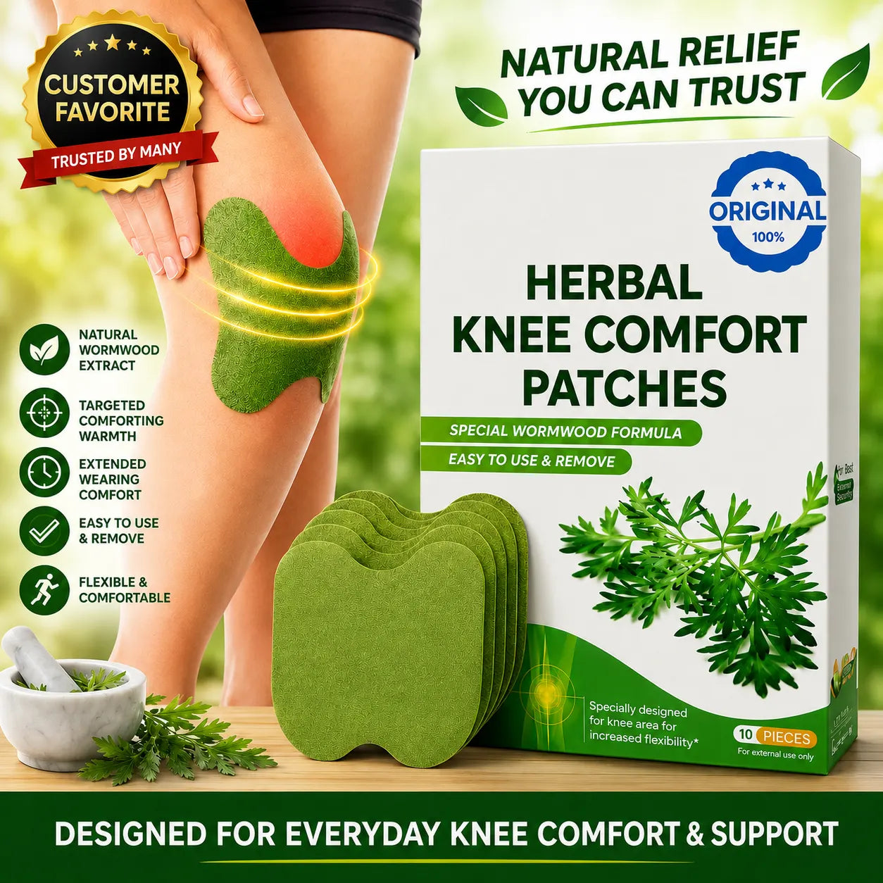 Relief Wear Knee Comfort Patch | Buy 1 Get 1 FREE